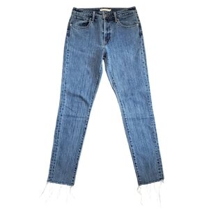 Levi's Women's 721 High Rise Skinny Stretch Medium Wash Denim & Raw Hem 28 x 29